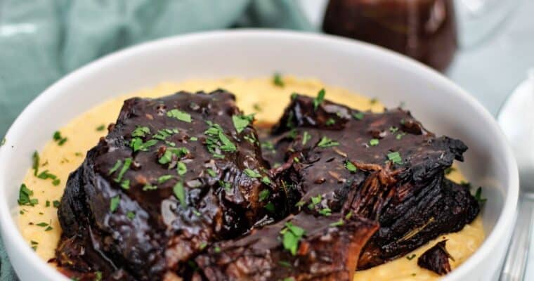 Red Wine Braised Pot Roast With Cheese Grits