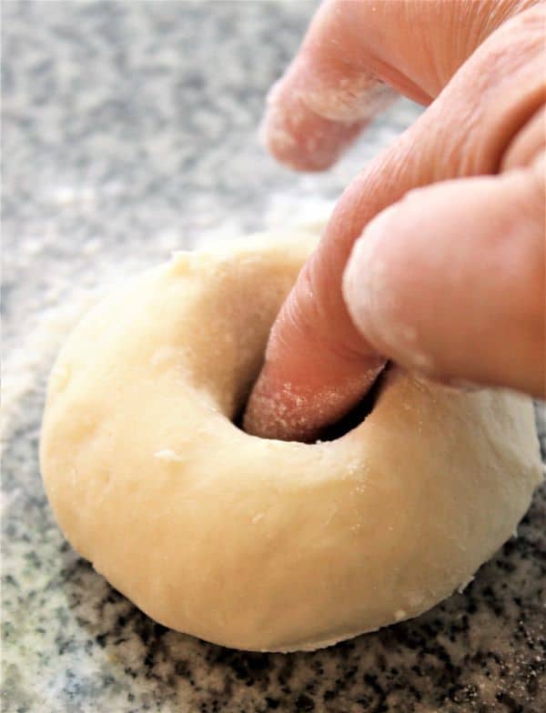increasing hole in homemade gluten free bagels