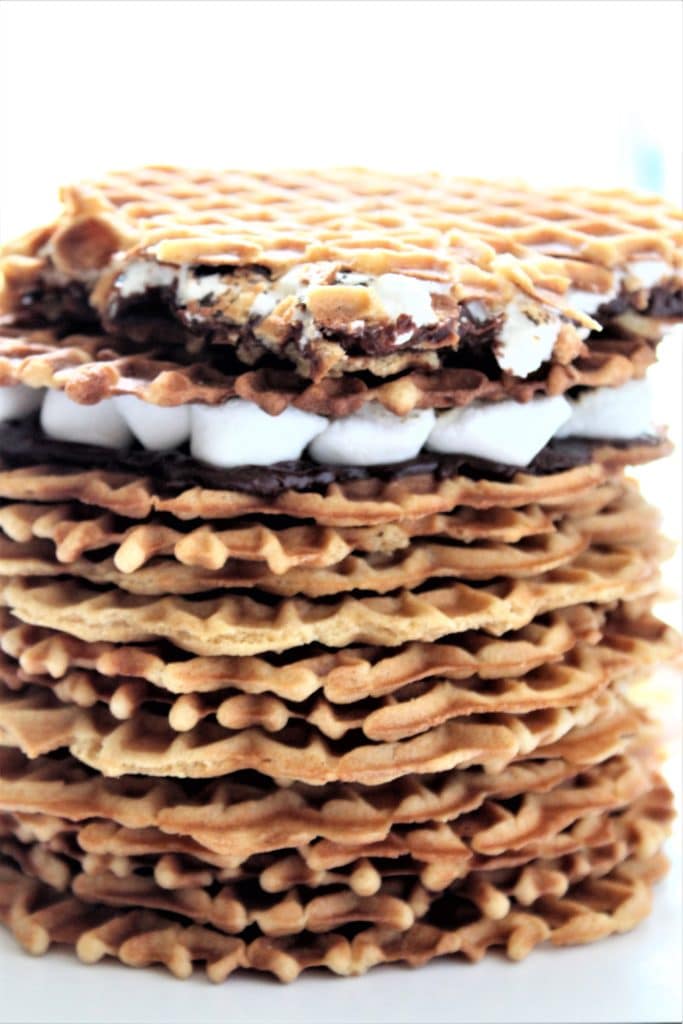 gluten free pizzelle stacked