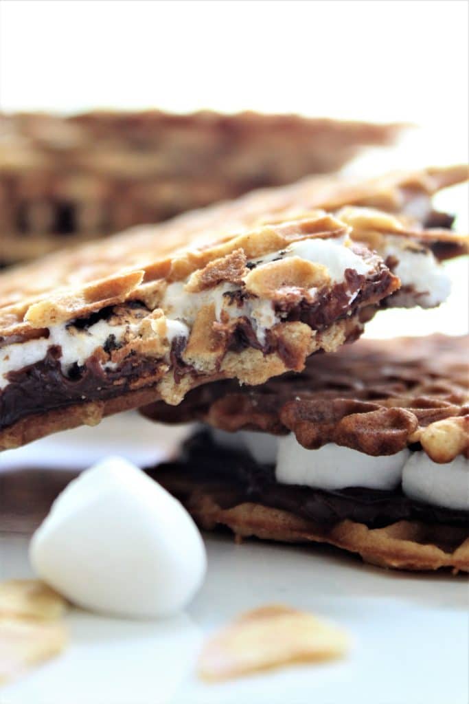 two gluten free s'mores sandwiches