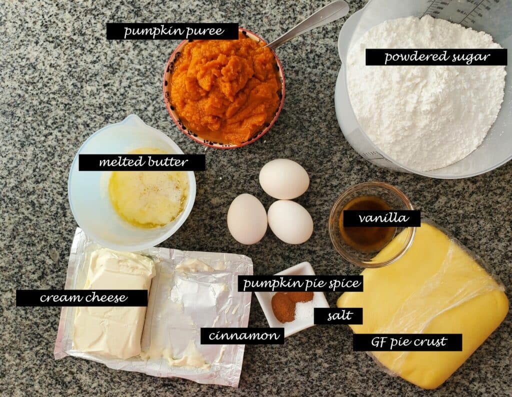 ingredients measured out on granite countertop.