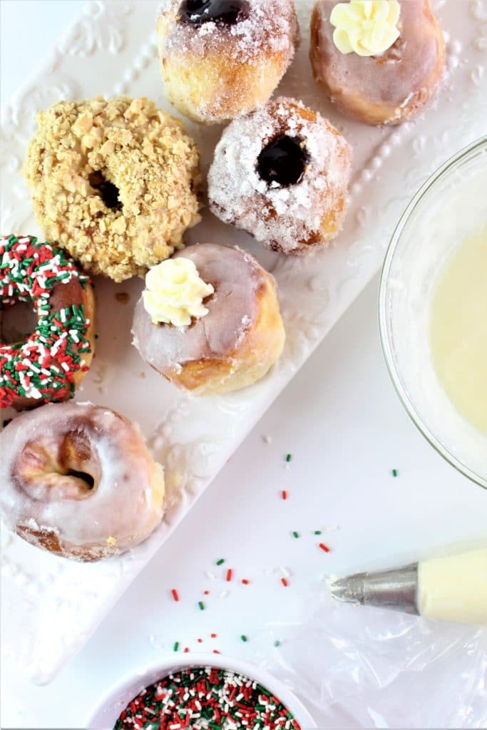 filled and decorated gluten free yeast donuts