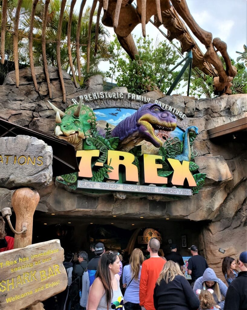 t rex sign outside the front