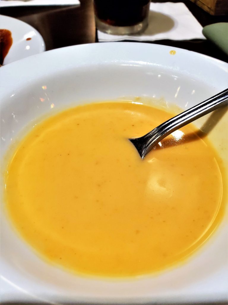 carrot ginger soup at boma