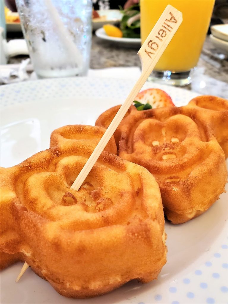 gluten free Mickey waffles at grand floridian cafe