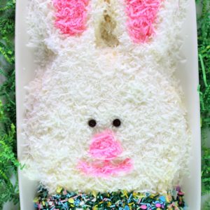 gluten free Easter bunny coconut cake