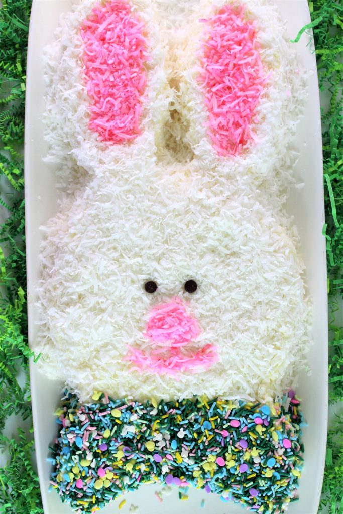 gluten free Easter bunny coconut cake