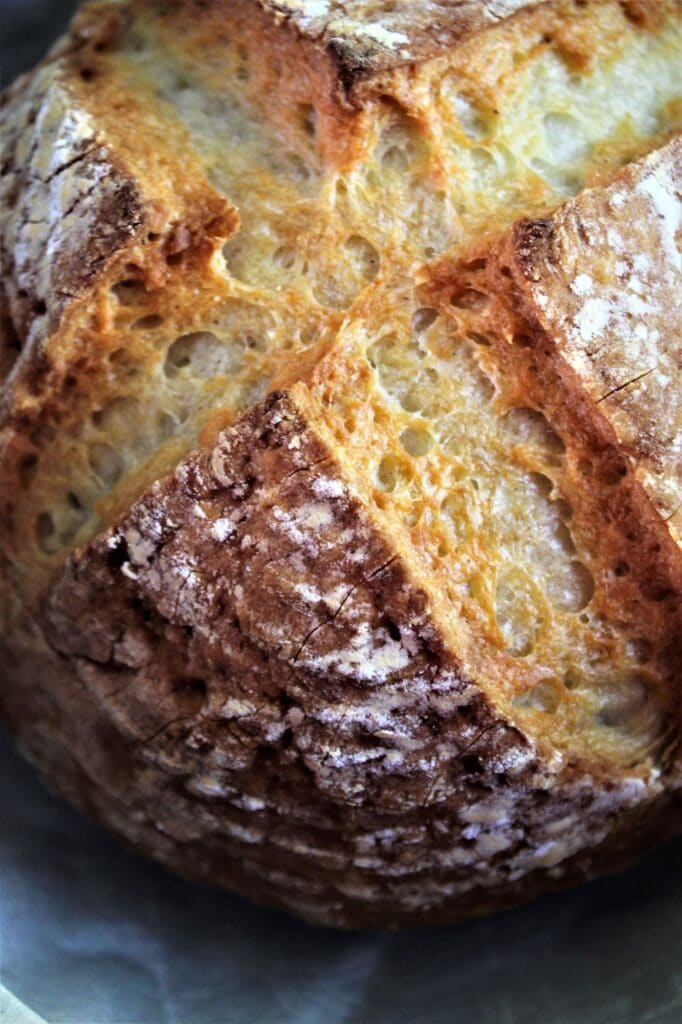 Crusty Dutch Oven Sourdough Bread - Ambers Kitchen Cooks