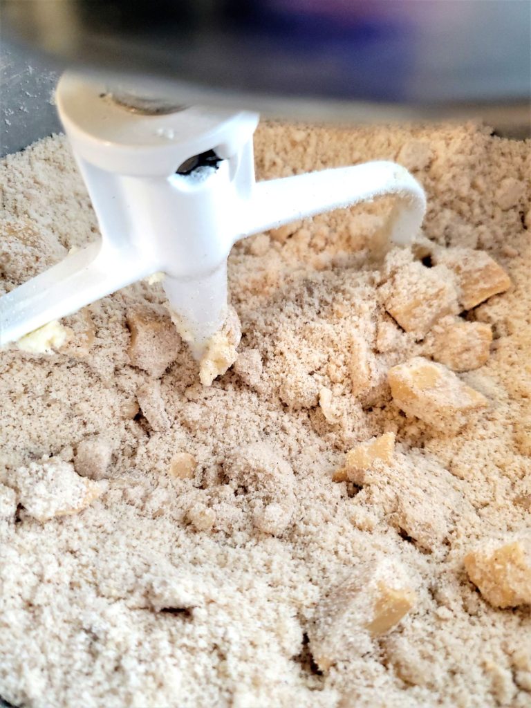 wet sand look after adding flour blend