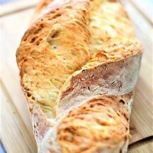 gluten free artisan bread on cutting board