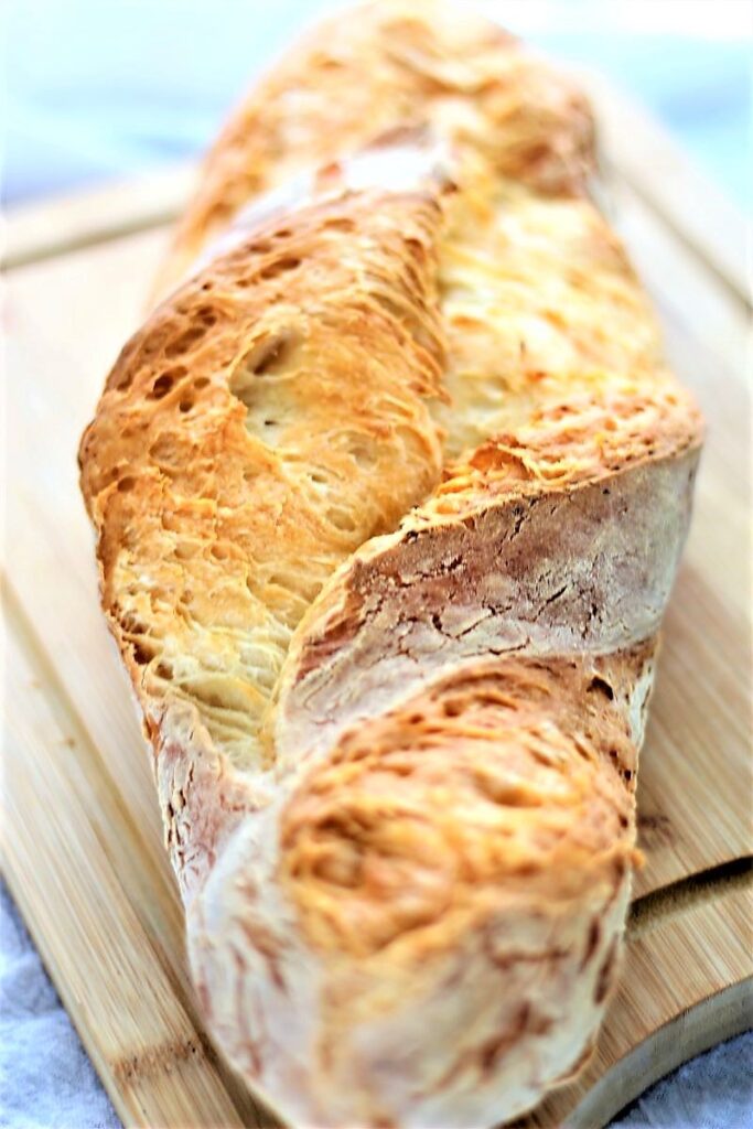 gluten free artisan bread on cutting board