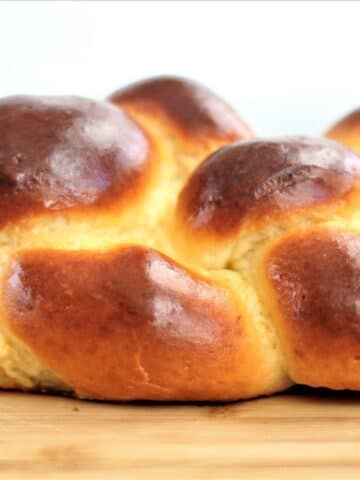 landscape view of long loaf of gf 6 strand braid