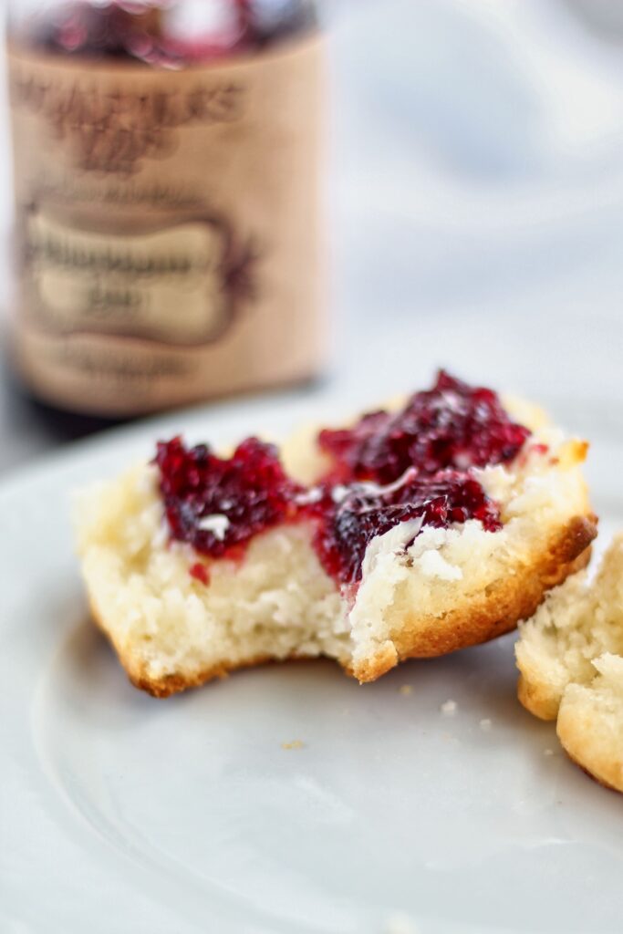 biscuit with butter and jam