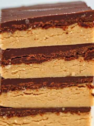 two stacks of buckeye bars