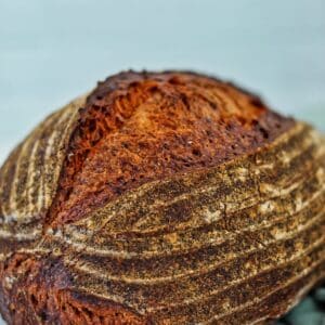 whole loaf of gluten free sourdough bread.